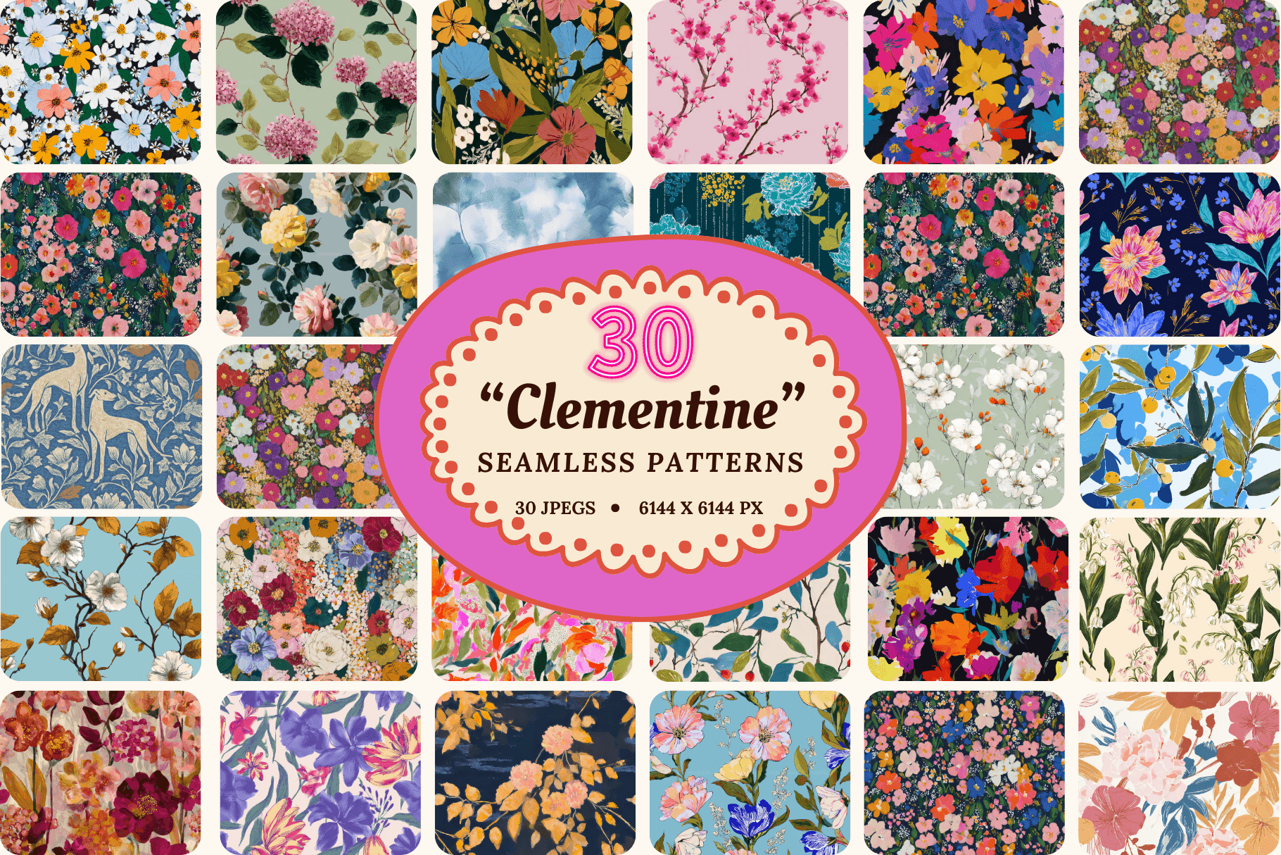 Clementina Floral Set