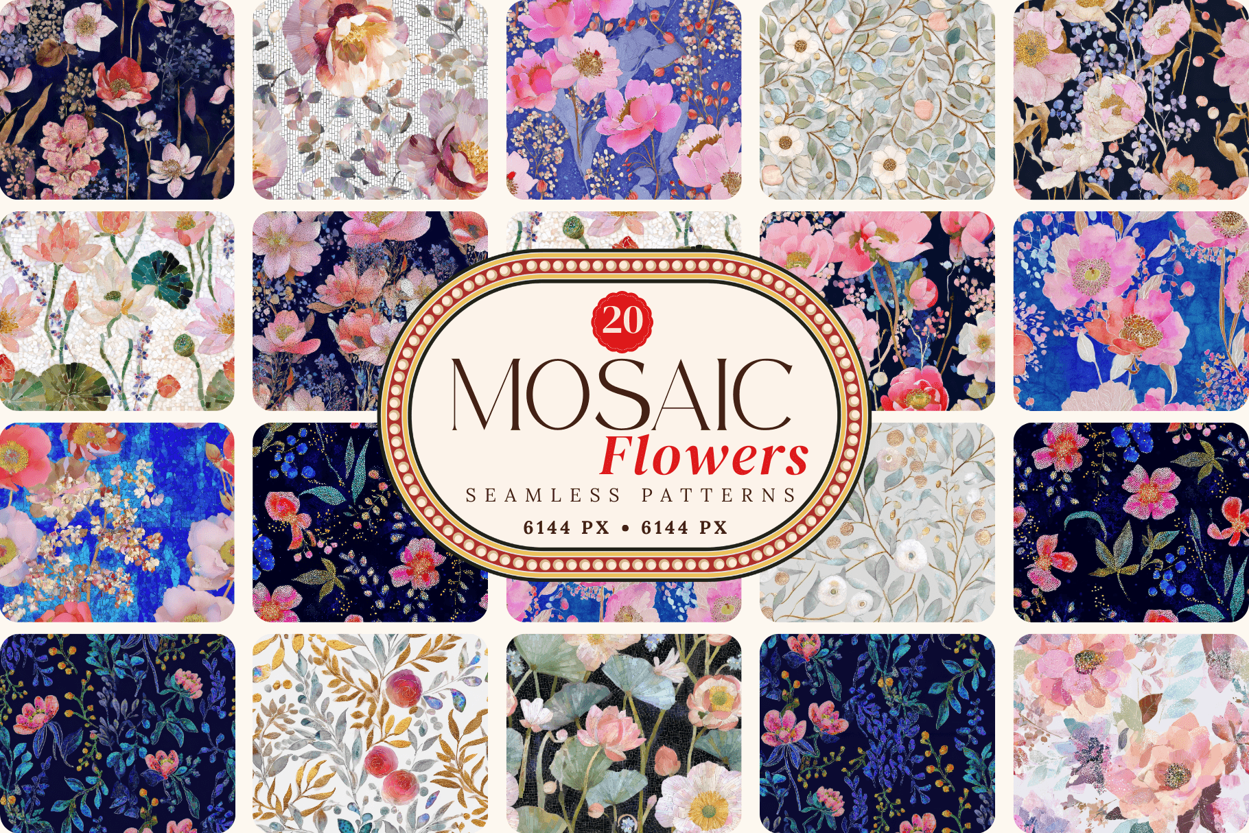 Mosaic Flowers - image 1